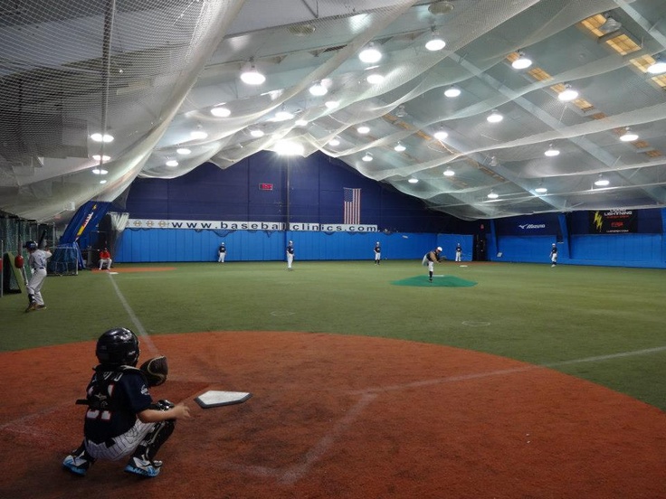 Indoor baseball game at PBI